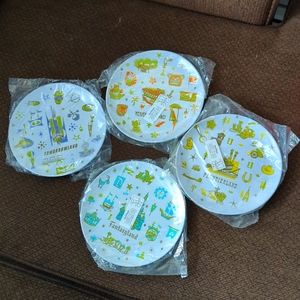 NWT WDW Magic Kingdom map 8" plates. Retro Melamine
